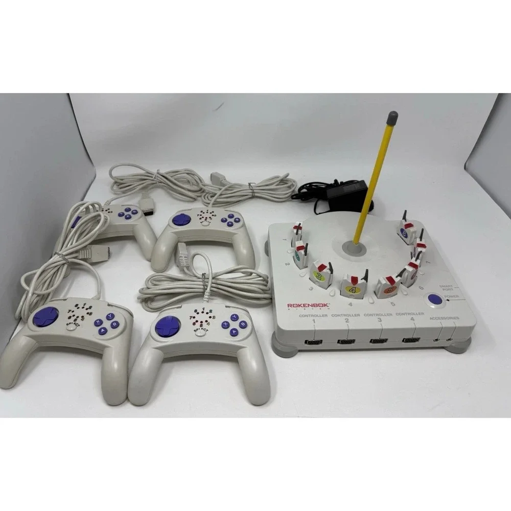 Rokenbok System Control Command Console Station Deck With 4 Controllers 8 Chips